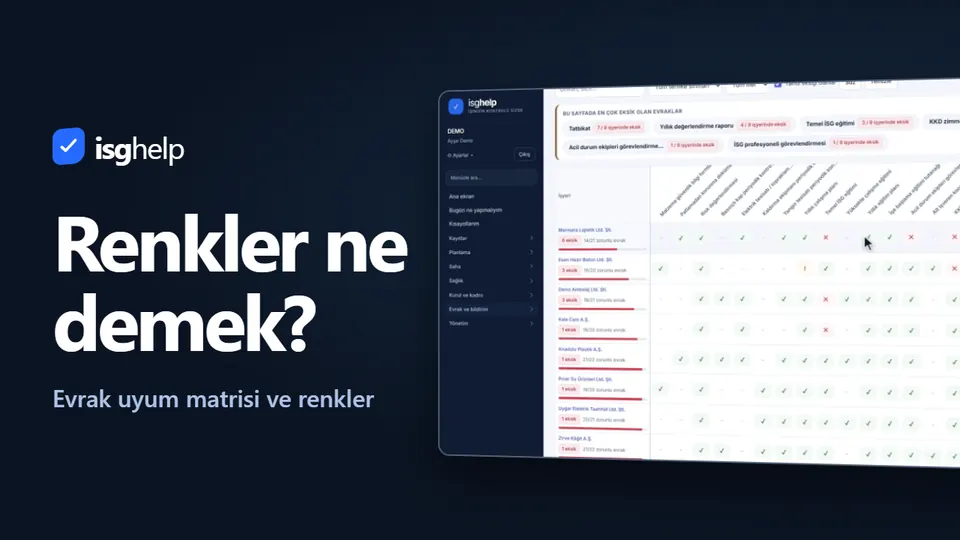 Evrak uyum matrisi ve renkler videosunun kapağı