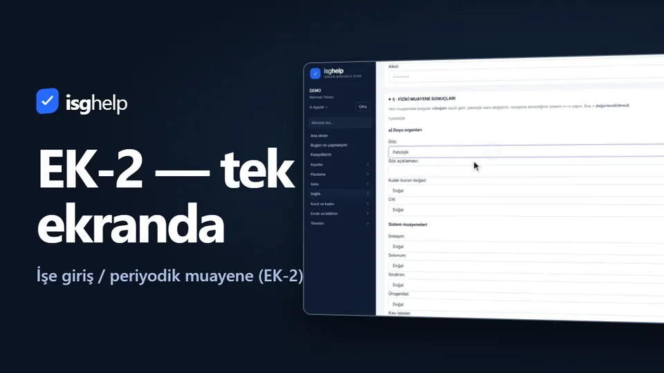 İşe giriş ve periyodik muayene (EK-2) videosunun kapağı
